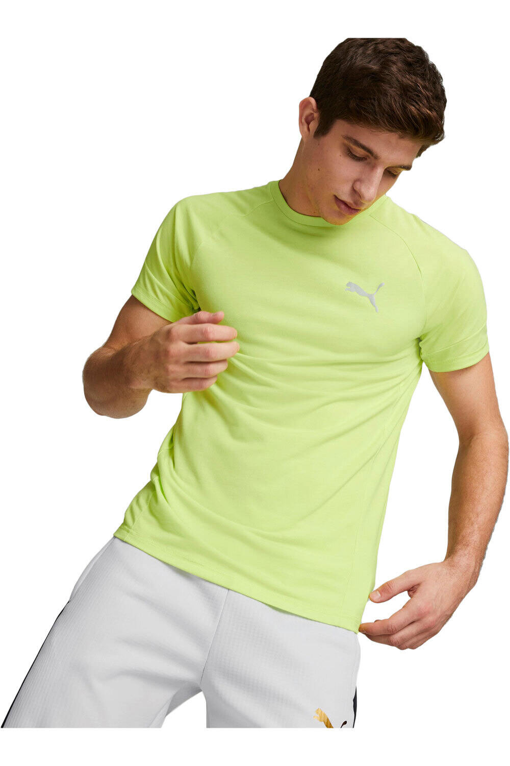 Puma camiseta manga corta hombre Puma Evostripe Tee vista frontal Puma camiseta manga corta hombre Puma Evostripe Tee vista frontal