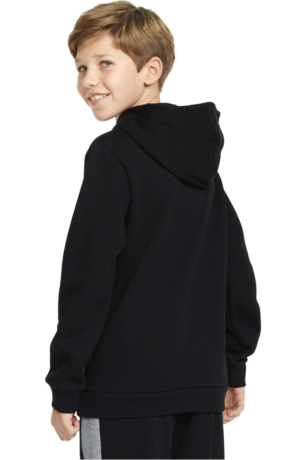 Puma sudadera niño Puma ESS+ Colorblock Hood vista trasera Puma sudadera niño Puma ESS+ Colorblock Hood vista trasera
