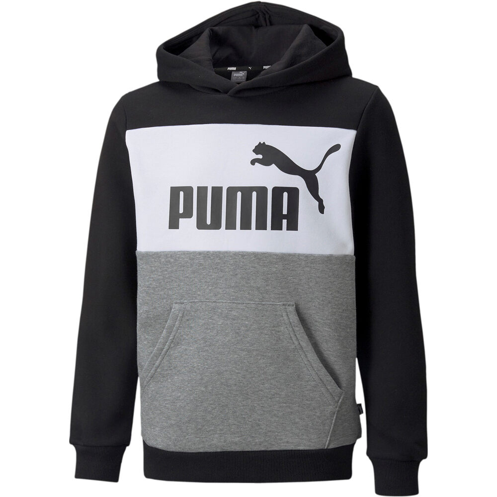 Puma sudadera niño Puma ESS+ Colorblock Hood vista detalle Puma sudadera niño Puma ESS+ Colorblock Hood vista detalle