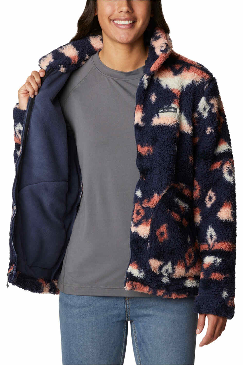 Columbia forro polar mujer Columbia Winter Pass Sherpa FZ vista trasera Columbia forro polar mujer Columbia Winter Pass Sherpa FZ vista trasera