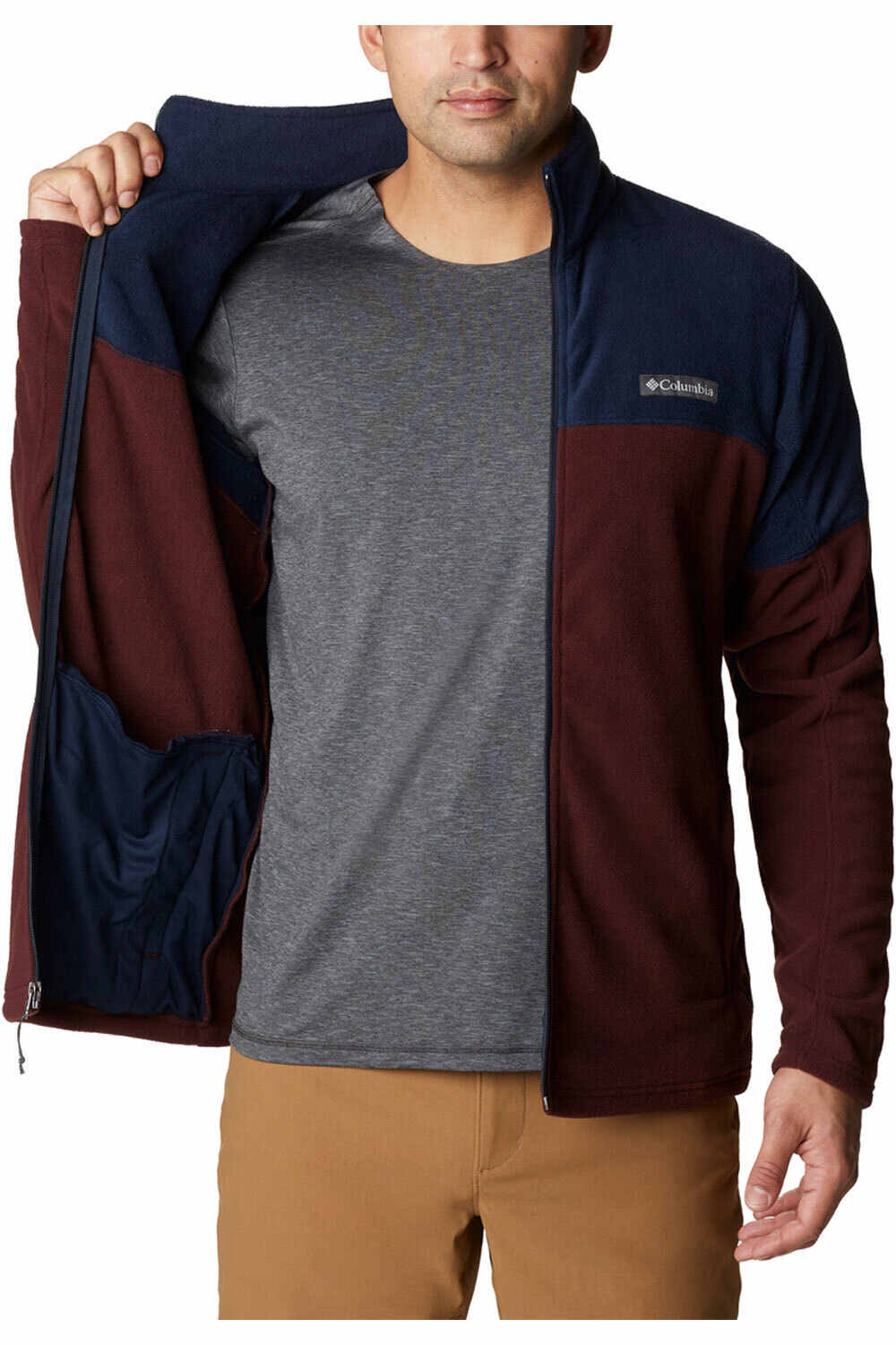 Columbia forro polar hombre Columbia Basin Trail III Full Zip vista trasera Columbia forro polar hombre Columbia Basin Trail III Full Zip vista trasera