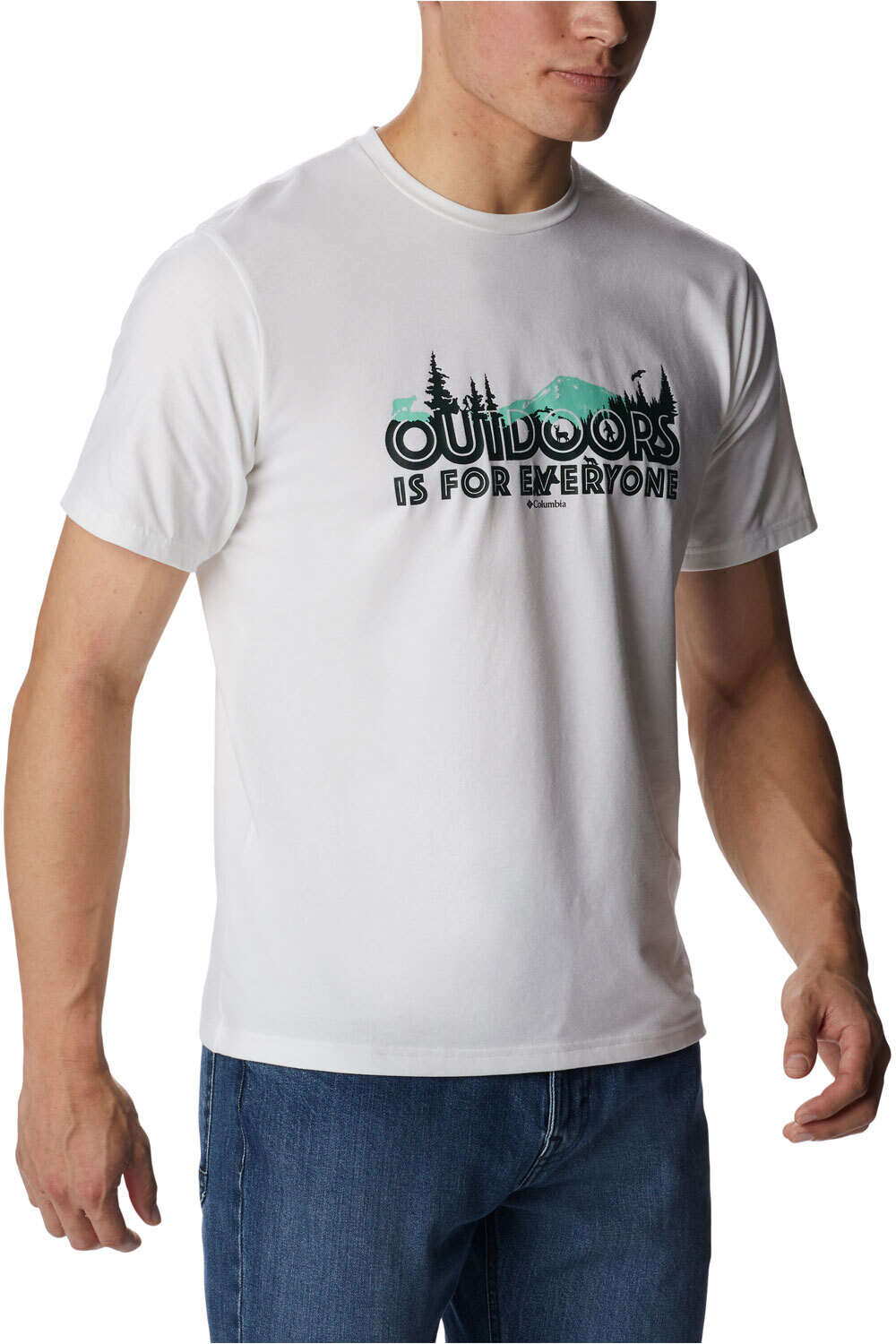 Columbia camiseta montaña manga corta hombre Columbia Men's Sun Trek Short Sleeve Graphic Tee vista detalle Columbia camiseta montaña manga corta hombre Columbia Men's Sun Trek Short Sleeve Graphic Tee vista detalle