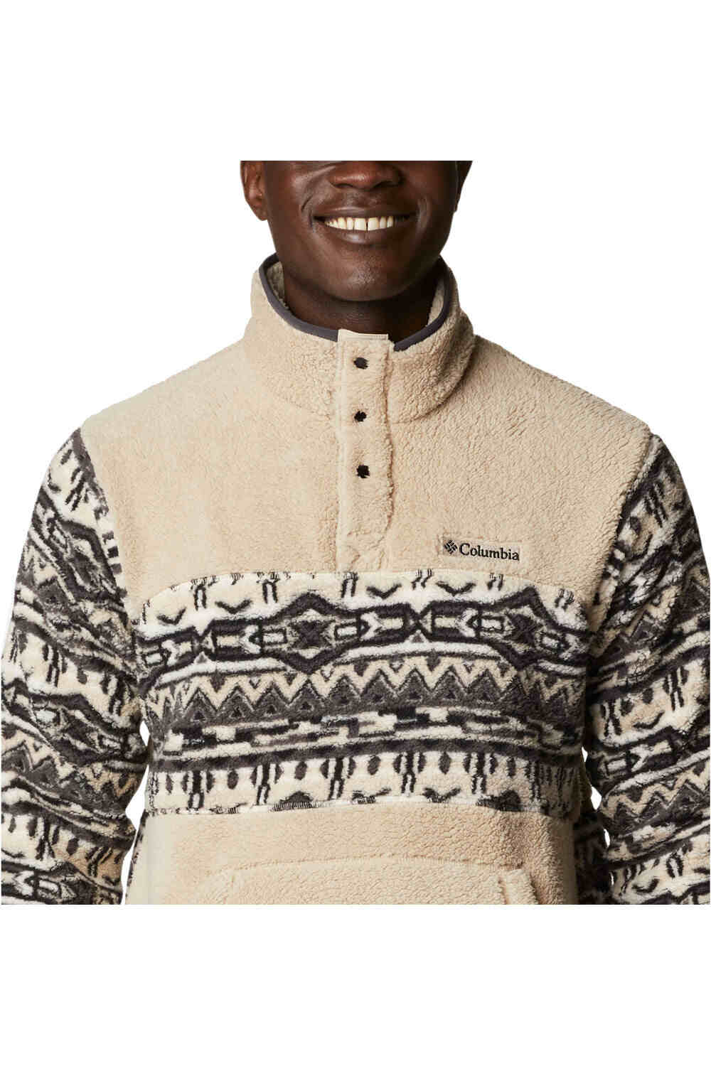 Columbia forro polar hombre Columbia Rugged Ridge Sherpa Half Snap vista trasera Columbia forro polar hombre Columbia Rugged Ridge Sherpa Half Snap vista trasera