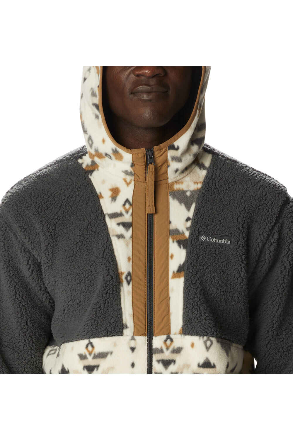 Columbia forro polar hombre Columbia Backbowl Sherpa Full Zip Hoodie vista trasera Columbia forro polar hombre Columbia Backbowl Sherpa Full Zip Hoodie vista trasera