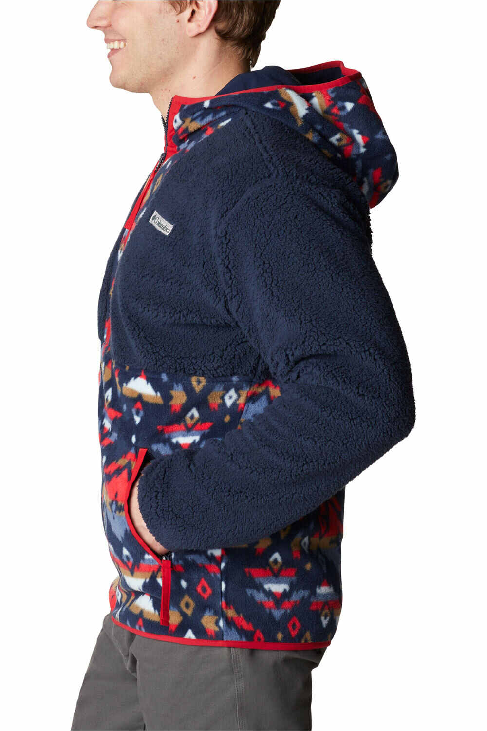 Columbia forro polar hombre Columbia Backbowl Sherpa Full Zip Hoodie vista frontal Columbia forro polar hombre Columbia Backbowl Sherpa Full Zip Hoodie vista frontal