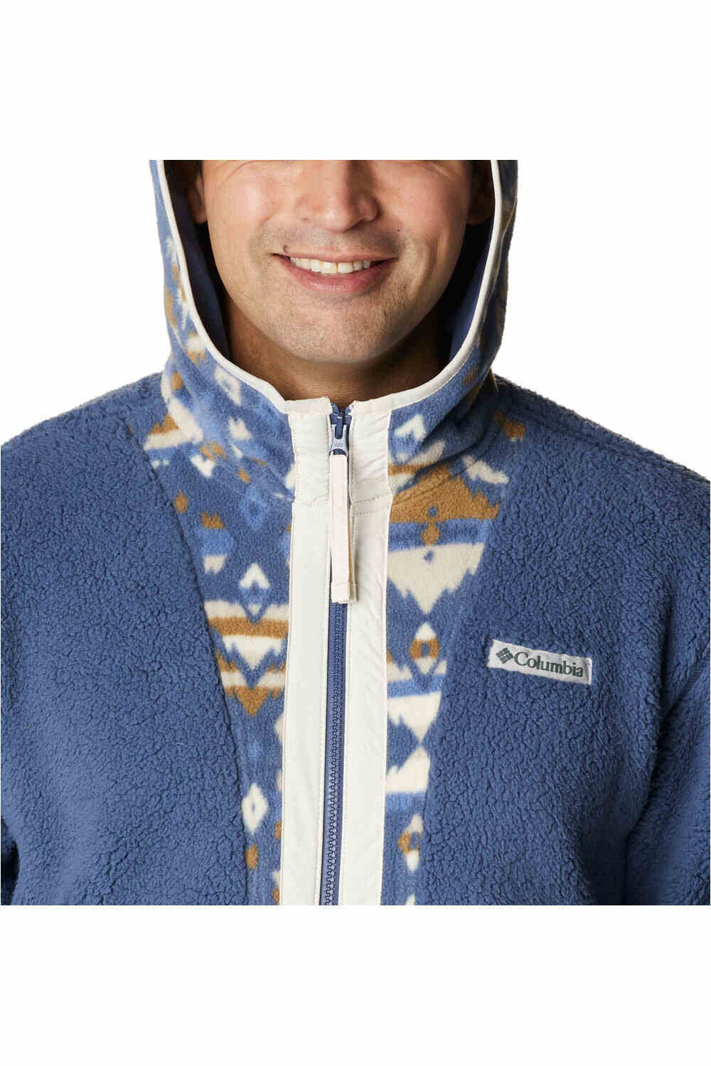 Columbia forro polar hombre Columbia Backbowl Sherpa Full Zip Hoodie vista trasera Columbia forro polar hombre Columbia Backbowl Sherpa Full Zip Hoodie vista trasera