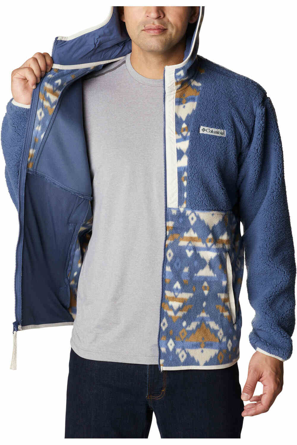 Columbia forro polar hombre Columbia Backbowl Sherpa Full Zip Hoodie vista detalle Columbia forro polar hombre Columbia Backbowl Sherpa Full Zip Hoodie vista detalle