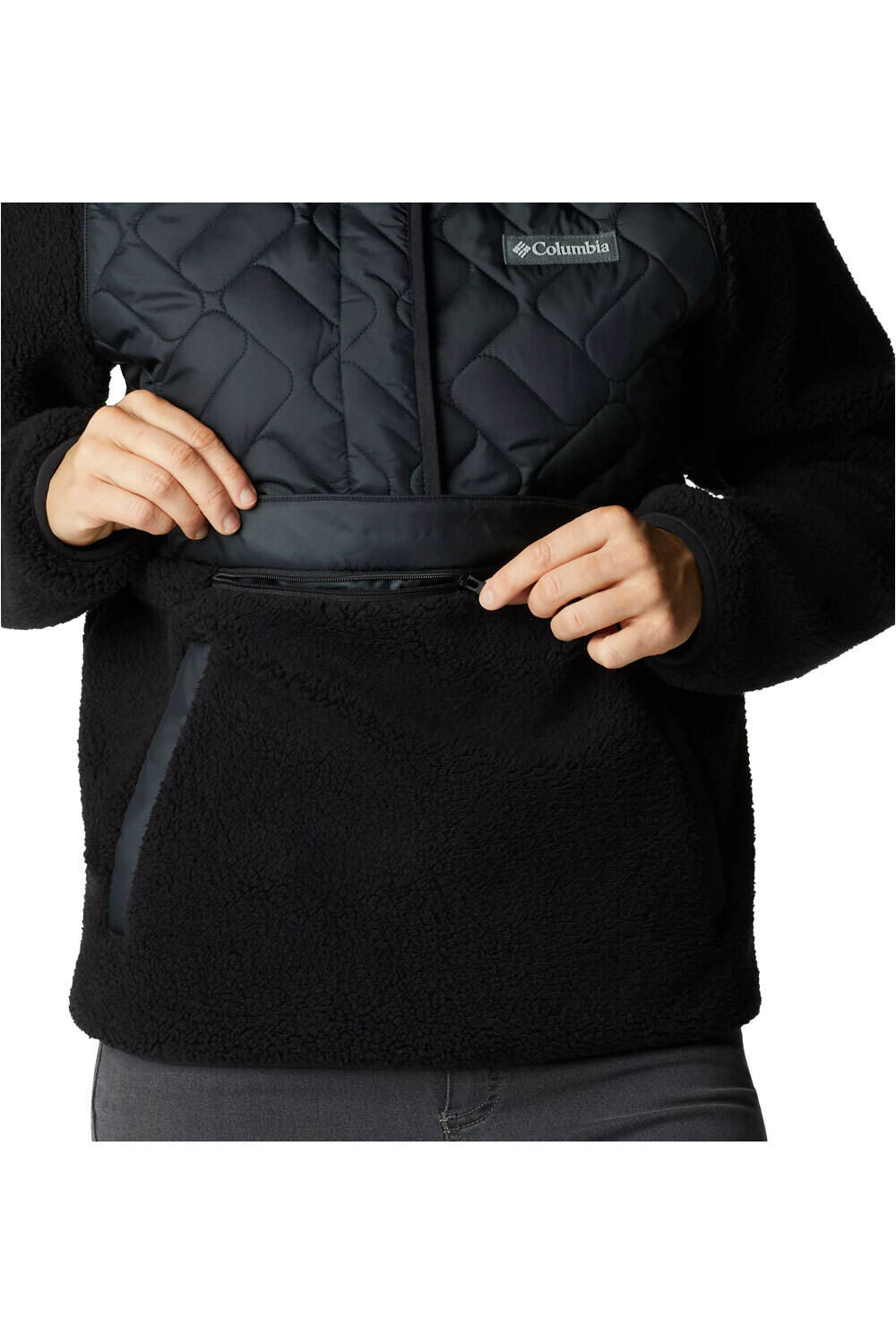 Columbia forro polar mujer Columbia Sweet View Fleece Hooded Pullover vista trasera Columbia forro polar mujer Columbia Sweet View Fleece Hooded Pullover vista trasera