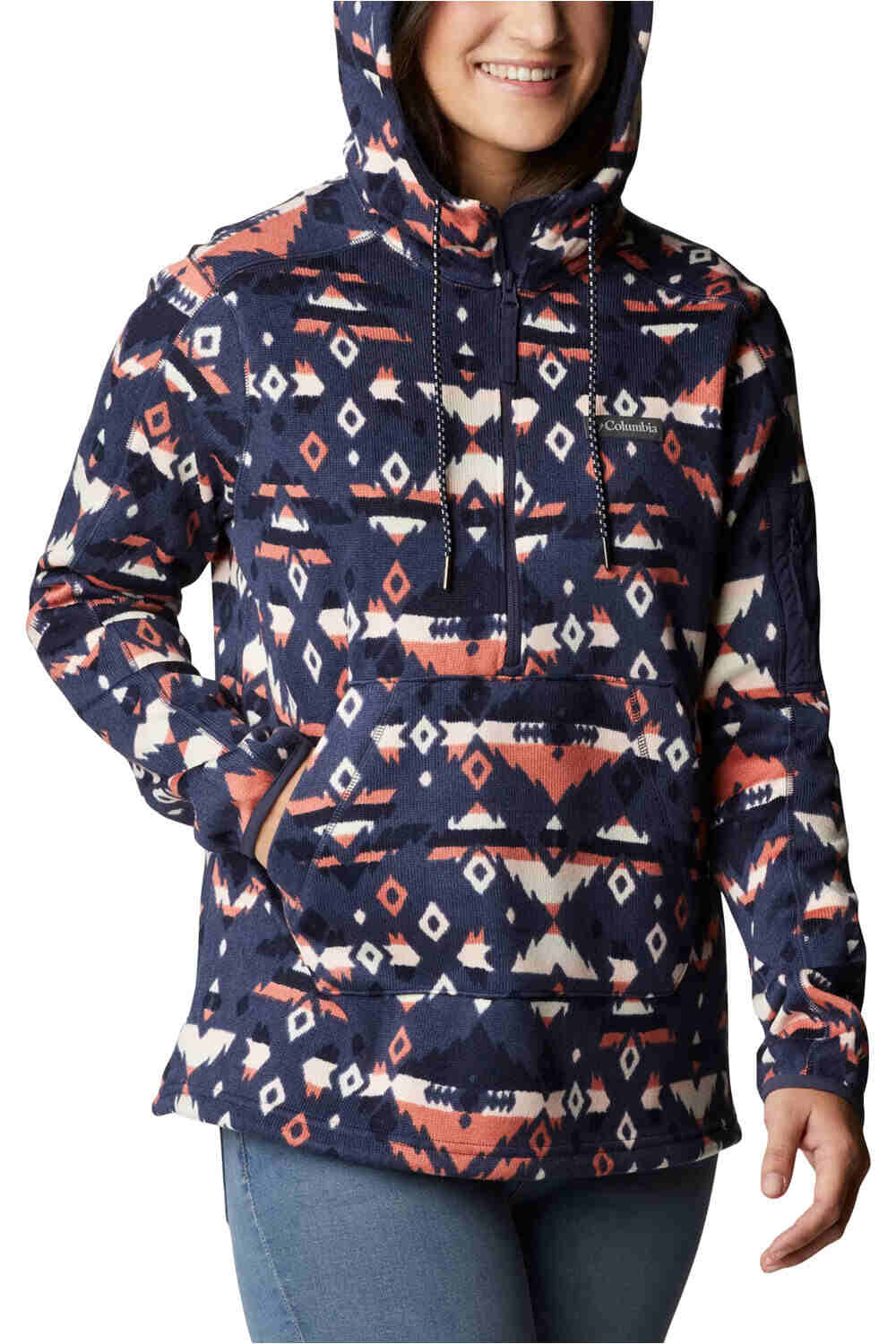 Columbia forro polar mujer Columbia W Sweater Weather Hooded Pullover vista frontal Columbia forro polar mujer Columbia W Sweater Weather Hooded Pullover vista frontal