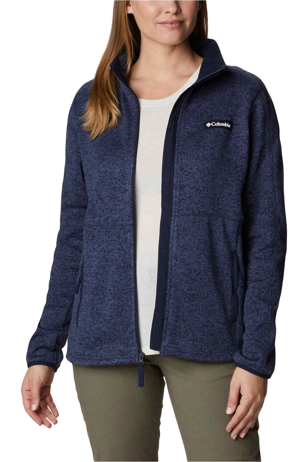 Columbia forro polar mujer Columbia W Sweater Weather Full Zip vista frontal Columbia forro polar mujer Columbia W Sweater Weather Full Zip vista frontal