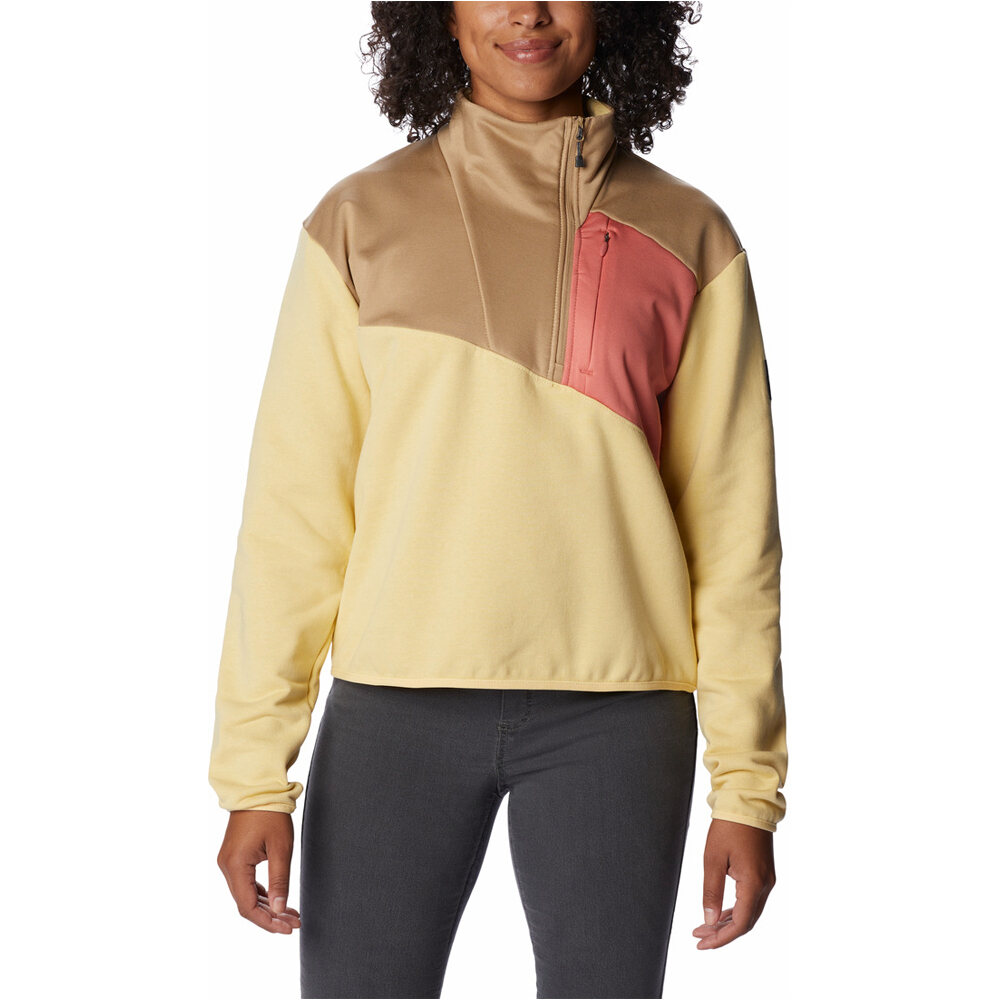 Columbia forro polar mujer Columbia Columbia Lodge Hybrid Pullover vista detalle Columbia forro polar mujer Columbia Columbia Lodge Hybrid Pullover vista detalle