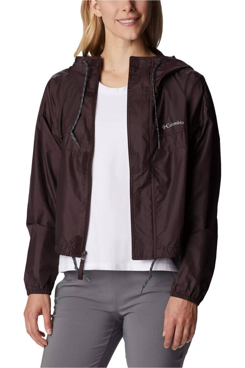COLUMBIA FLASH CHALLENGER CROPPED WINDBREAKER marron