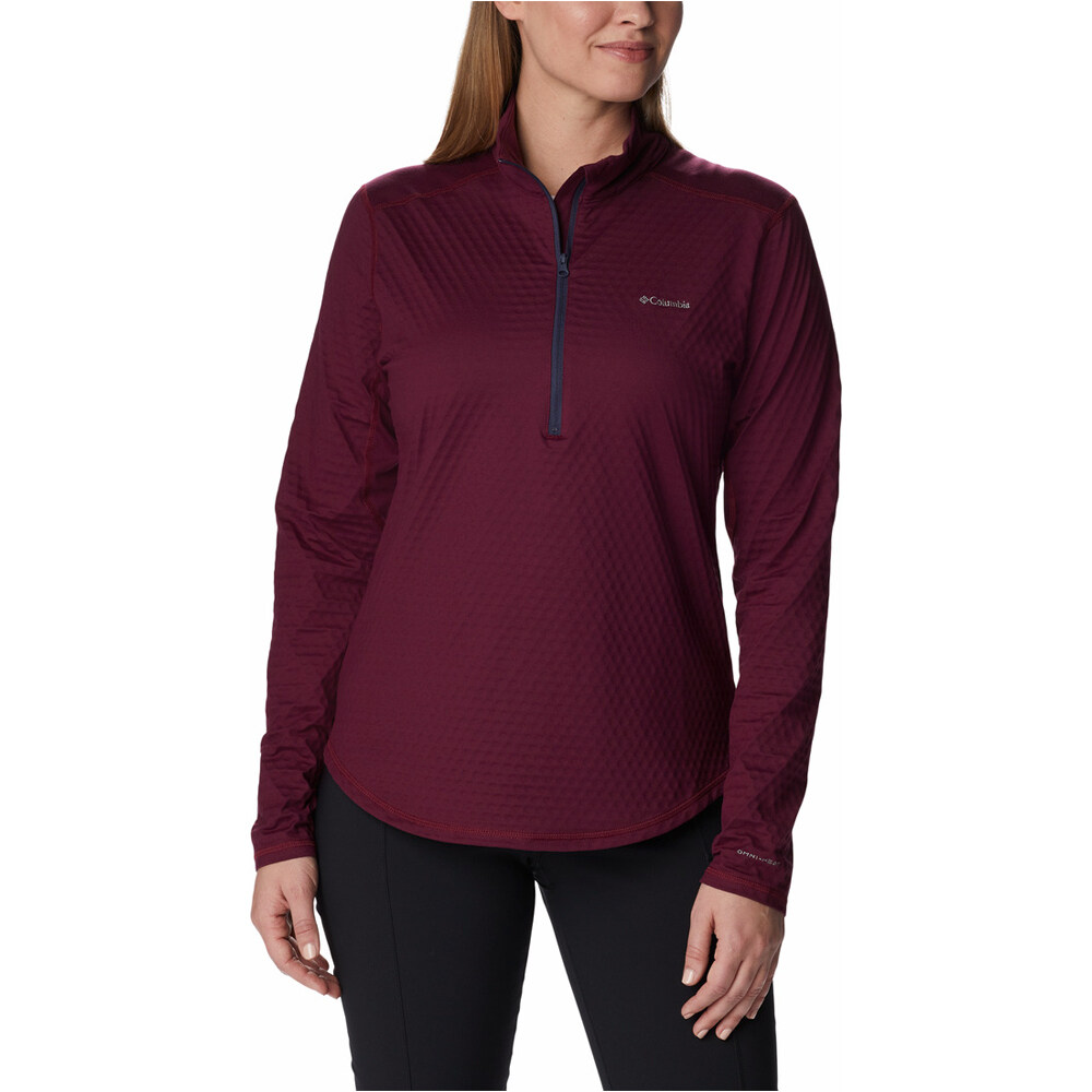 Columbia forro polar mujer Columbia W Bliss Ascent 1/2 Zip vista frontal Columbia forro polar mujer Columbia W Bliss Ascent 1/2 Zip vista frontal