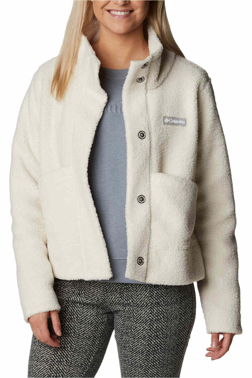 COLUMBIA PANORAMA SNAP FLEECE JACKET blanco