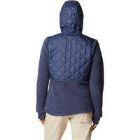 Columbia forro polar mujer Columbia Crested Peak Full Zip vista trasera Columbia forro polar mujer Columbia Crested Peak Full Zip vista trasera