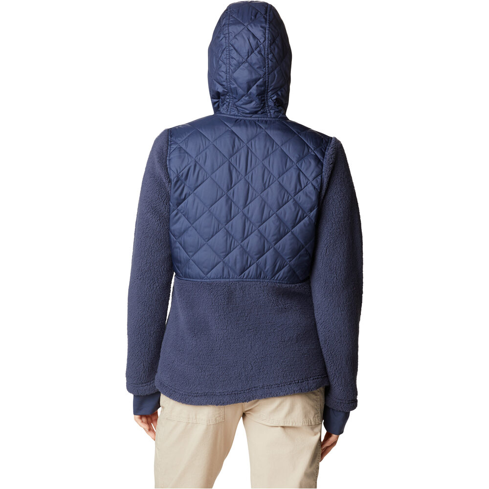 Columbia forro polar mujer Columbia Crested Peak Full Zip vista trasera Columbia forro polar mujer Columbia Crested Peak Full Zip vista trasera