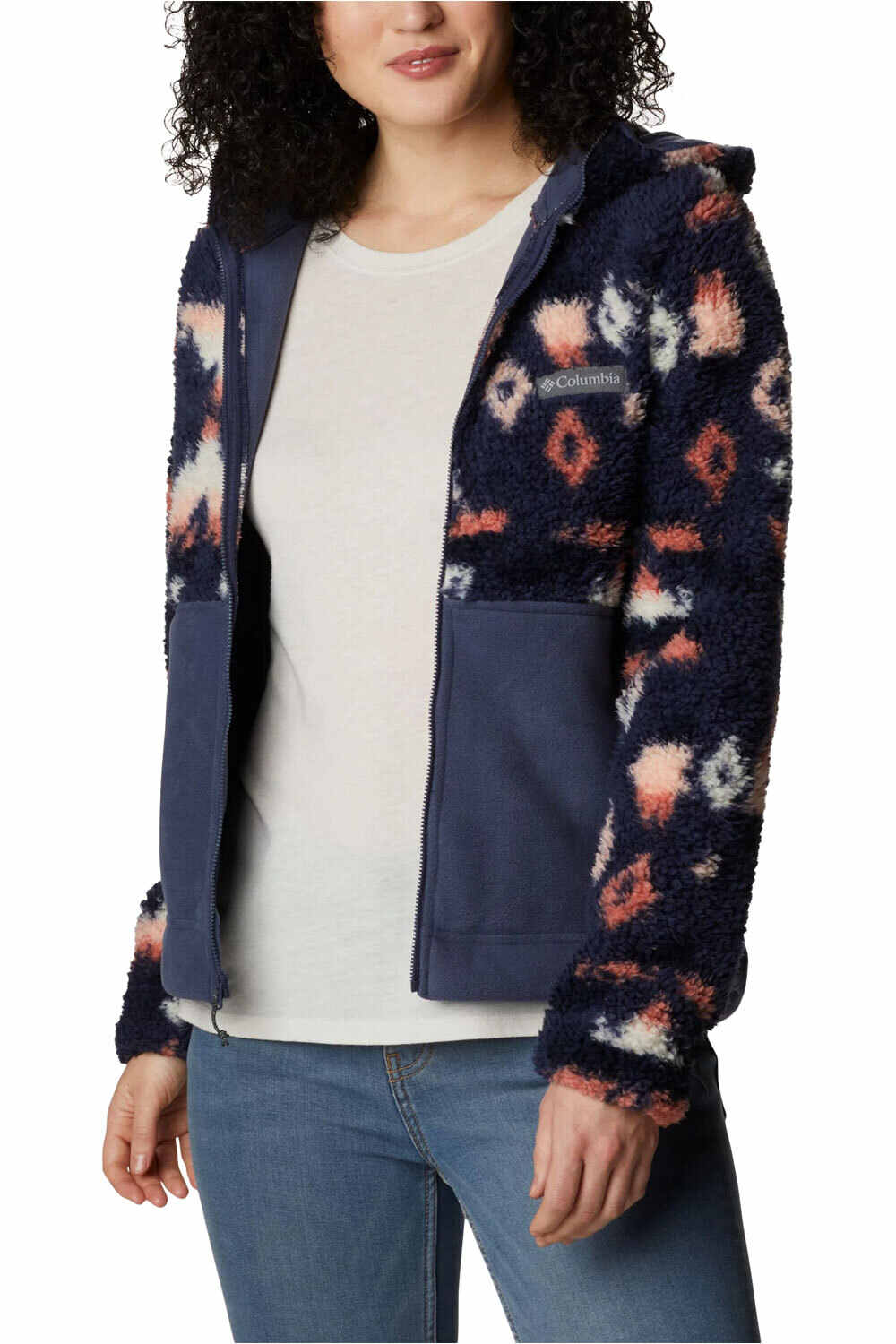 Columbia forro polar mujer Columbia Winter Pass Sherpa Hooded Full zip vista frontal Columbia forro polar mujer Columbia Winter Pass Sherpa Hooded Full zip vista frontal