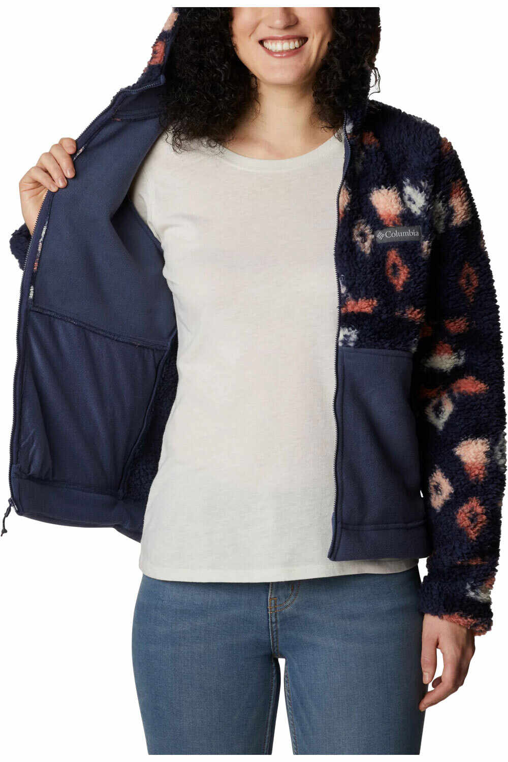 Columbia forro polar mujer Columbia Winter Pass Sherpa Hooded Full zip vista trasera Columbia forro polar mujer Columbia Winter Pass Sherpa Hooded Full zip vista trasera