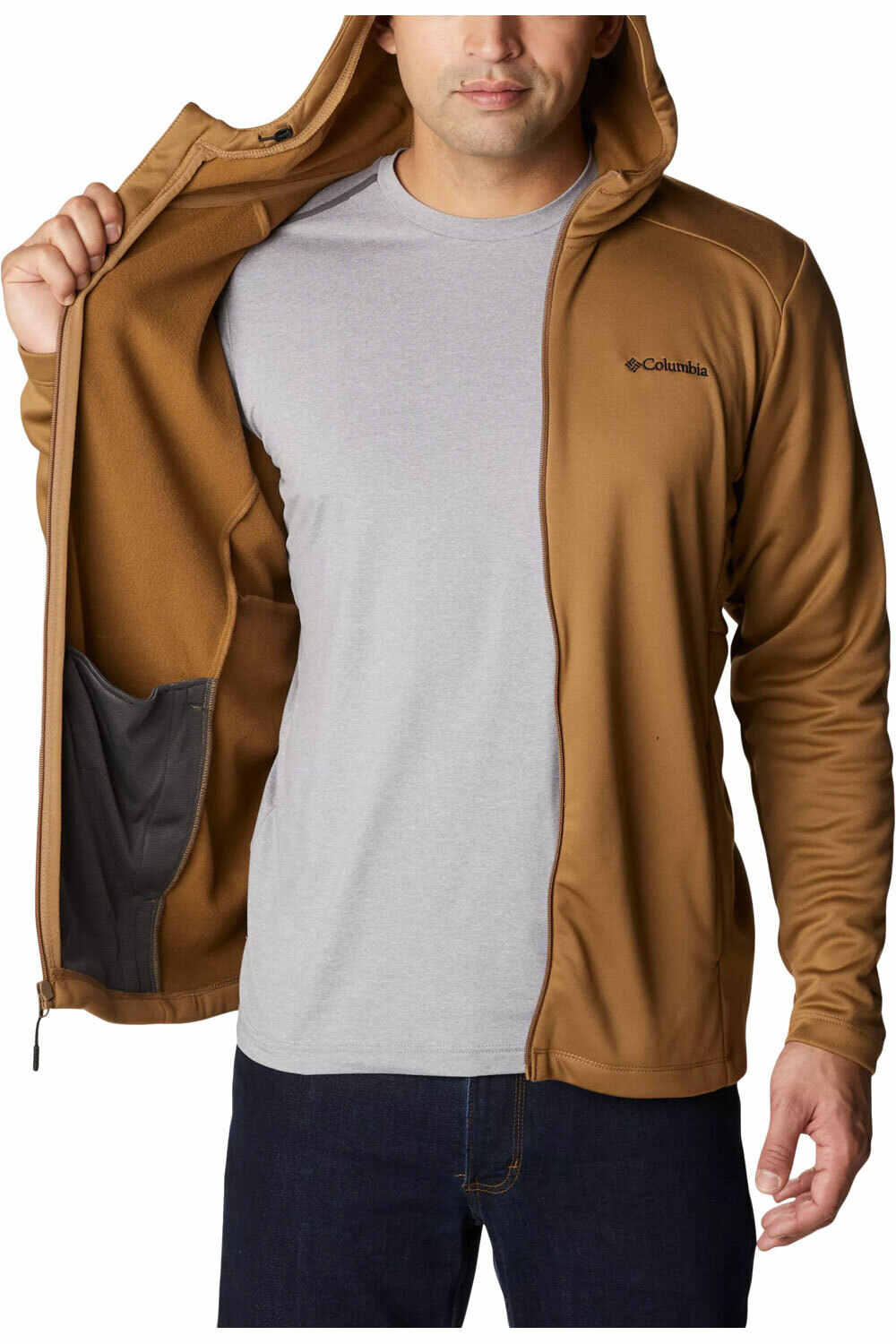 Columbia forro polar hombre Columbia Canyon Gate Hooded Full Zip vista trasera Columbia forro polar hombre Columbia Canyon Gate Hooded Full Zip vista trasera