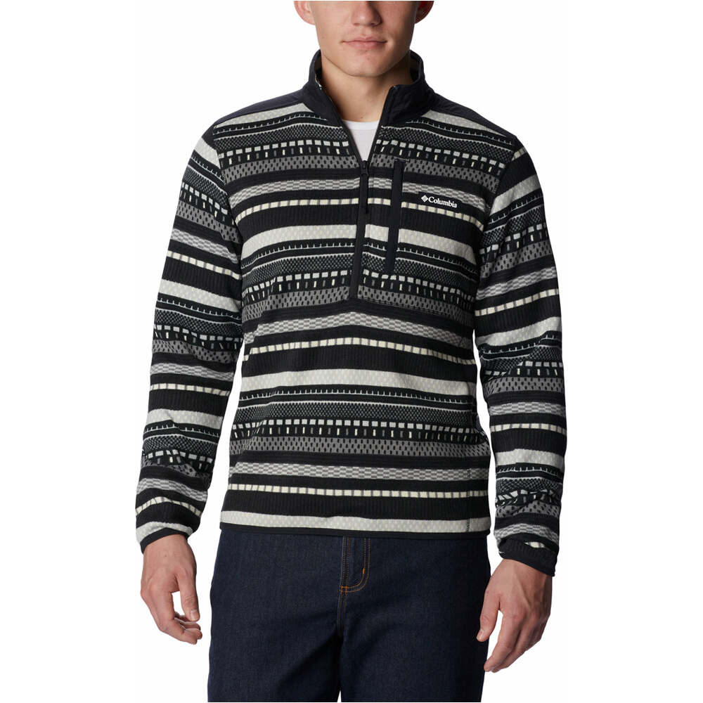 Columbia forro polar hombre Columbia Sweater Weather II Printed Half Zip vista frontal Columbia forro polar hombre Columbia Sweater Weather II Printed Half Zip vista frontal