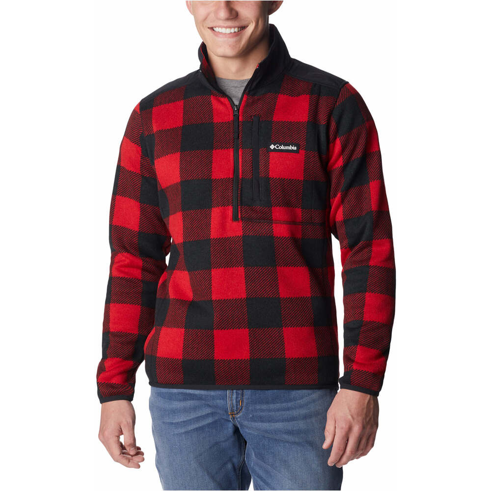 Columbia forro polar hombre Columbia Sweater Weather II Printed Half Zip vista frontal Columbia forro polar hombre Columbia Sweater Weather II Printed Half Zip vista frontal