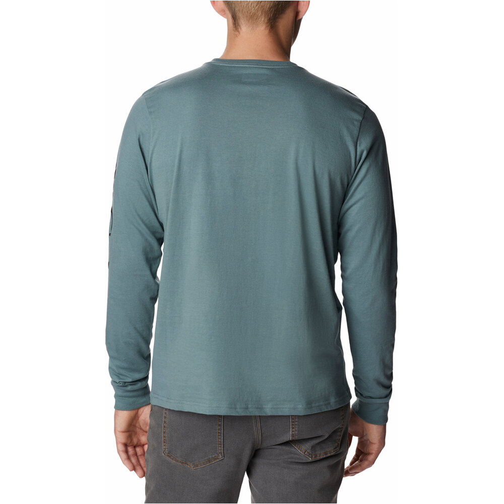 Columbia camiseta montaña manga larga hombre Columbia CSC Basic Logo LS Sleeve vista trasera Columbia camiseta montaña manga larga hombre Columbia CSC Basic Logo LS Sleeve vista trasera