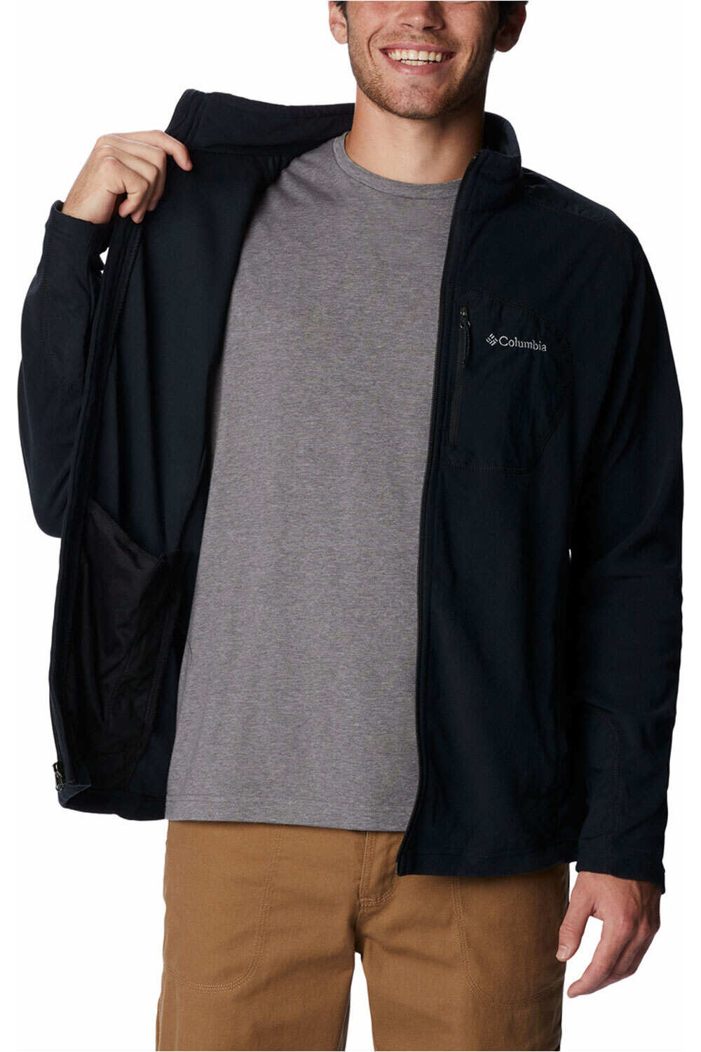 Columbia forro polar hombre Columbia Klamath Range Full Zip vista trasera Columbia forro polar hombre Columbia Klamath Range Full Zip vista trasera