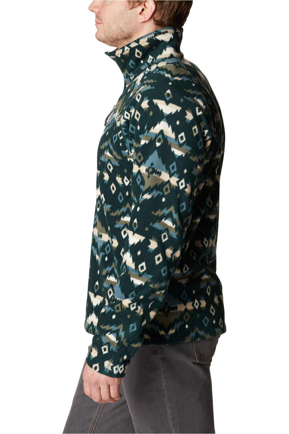 Columbia forro polar hombre Columbia Fast Trek Printed Half Zip vista detalle Columbia forro polar hombre Columbia Fast Trek Printed Half Zip vista detalle