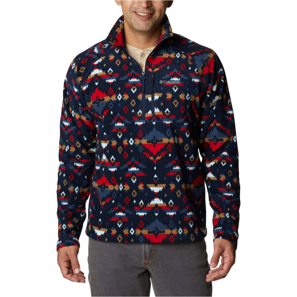 Columbia forro polar hombre Columbia Fast Trek Printed Half Zip vista detalle Columbia forro polar hombre Columbia Fast Trek Printed Half Zip vista detalle
