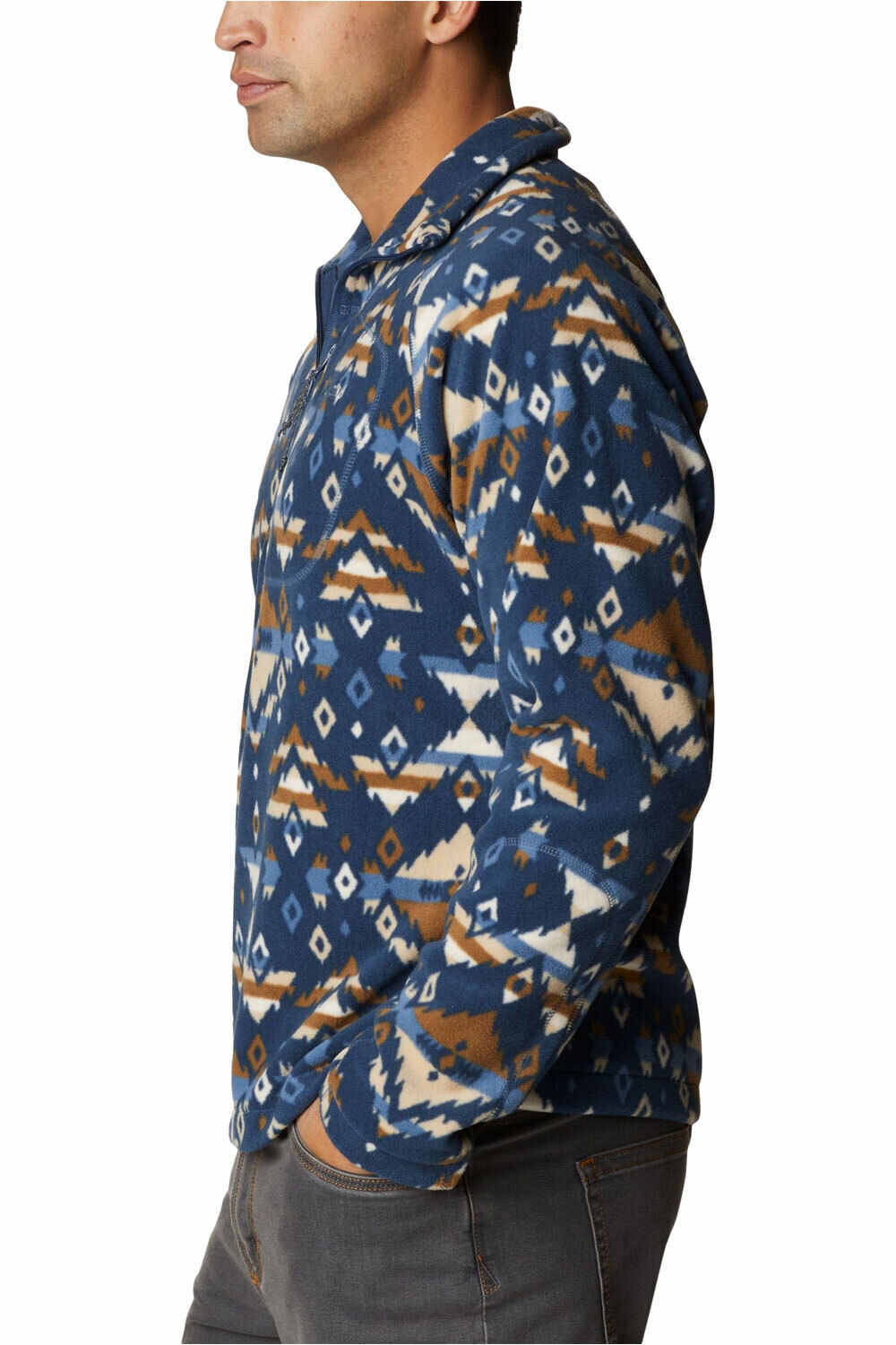 Columbia forro polar hombre Columbia Fast Trek Printed Half Zip vista detalle Columbia forro polar hombre Columbia Fast Trek Printed Half Zip vista detalle