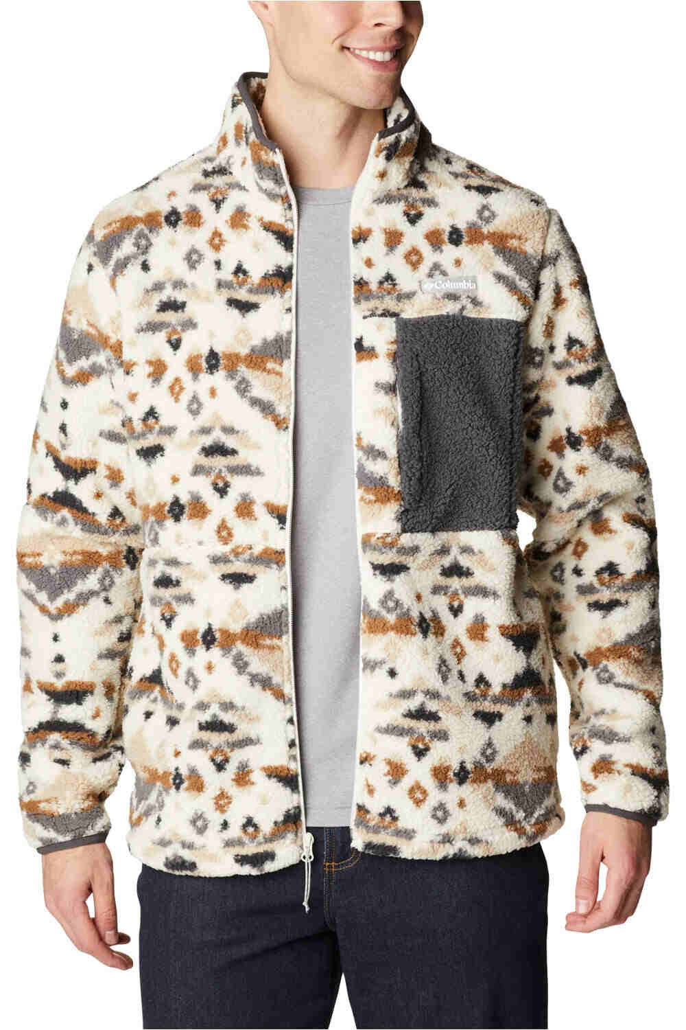 Columbia forro polar hombre Columbia Mountainside Printed Full Zip vista frontal Columbia forro polar hombre Columbia Mountainside Printed Full Zip vista frontal