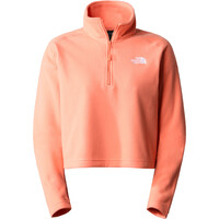 The North Face forro polar mujer The North Face W 100 GL CROP  ZIP vista frontal The North Face forro polar mujer The North Face W 100 GL CROP  ZIP vista frontal