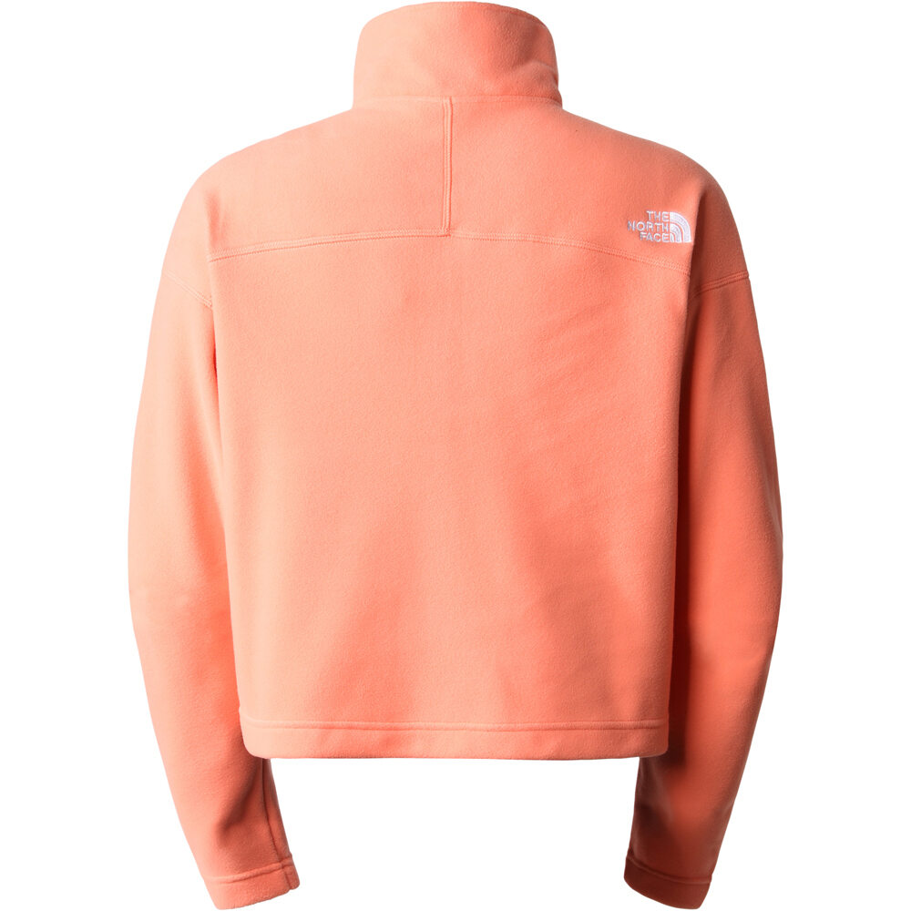 The North Face forro polar mujer The North Face W 100 GL CROP  ZIP vista trasera The North Face forro polar mujer The North Face W 100 GL CROP  ZIP vista trasera