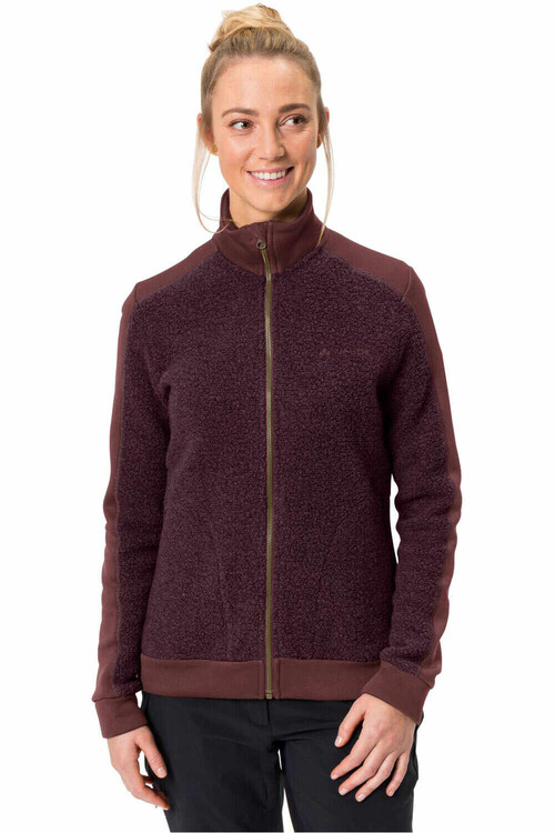 VAUDE WOMEN'S SKOMER WOOL FLEECE JACKET rojo