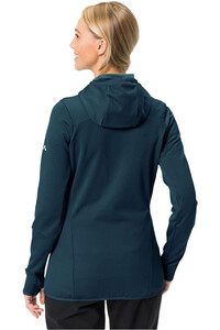Vaude forro polar mujer Vaude Women's Monviso Hooded Grid Fleece Jacket vista trasera Vaude forro polar mujer Vaude Women's Monviso Hooded Grid Fleece Jacket vista trasera