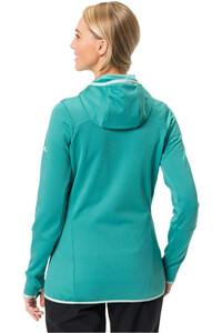 Vaude forro polar mujer Vaude Women's Monviso Hooded Grid Fleece Jacket vista trasera Vaude forro polar mujer Vaude Women's Monviso Hooded Grid Fleece Jacket vista trasera