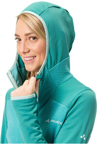 Vaude forro polar mujer Vaude Women's Monviso Hooded Grid Fleece Jacket vista detalle Vaude forro polar mujer Vaude Women's Monviso Hooded Grid Fleece Jacket vista detalle